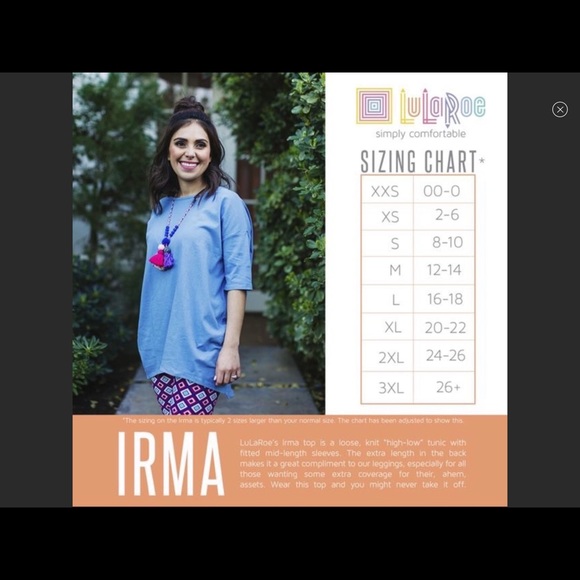 XXS Pink Floral LuLaRoe Irma Tunic - BNWT - Picture 2 of 5